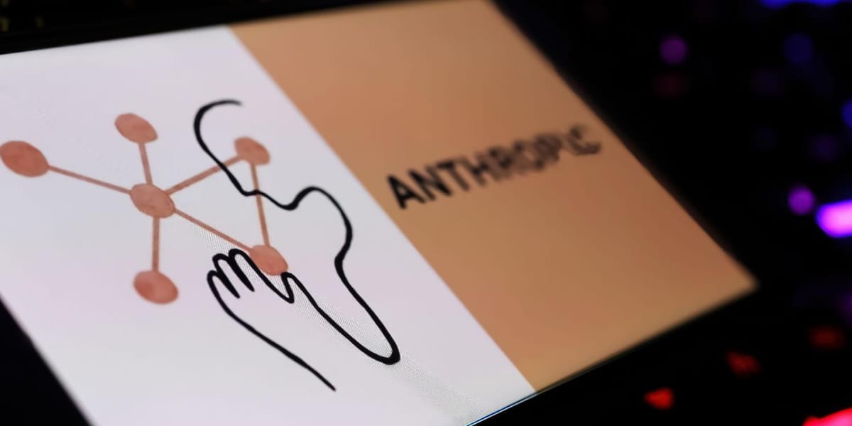 Anthropic logo displayed on a smartphone screen.